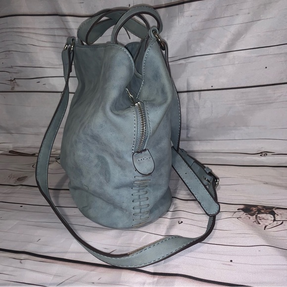 FREE PEOPLE LEATHER TEAL WOMEN BAG WITH ADJUSTABLE STRAP - Picture 5 of 16
